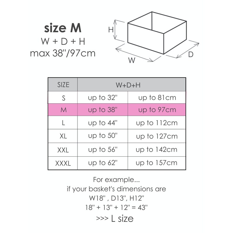 Medium Size, Set of 2 / Custom-made Felt Storage Basket / Storage Box for a Shelf image 3