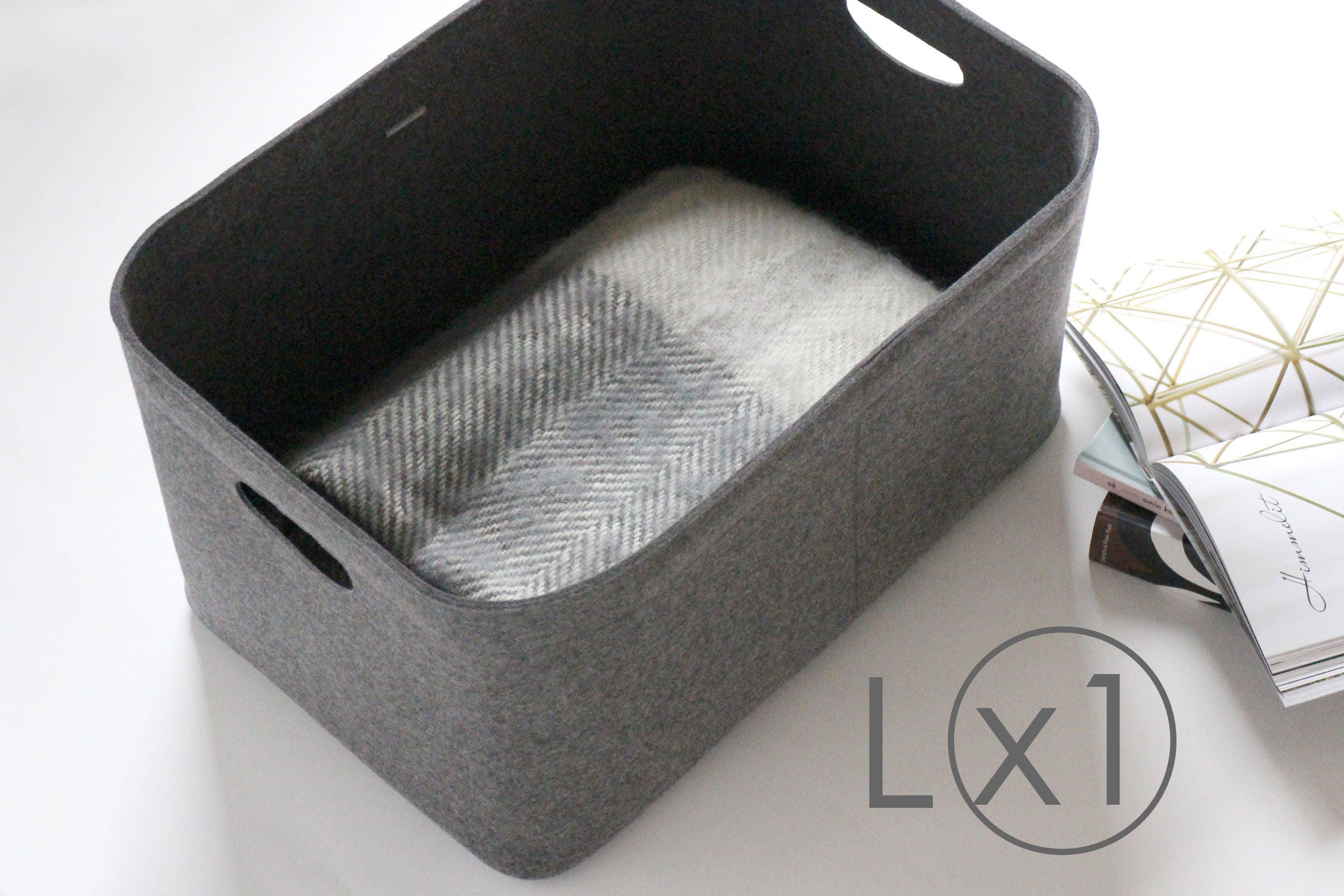 Large Size Custom made Felt Storage Basket Storage Box for a