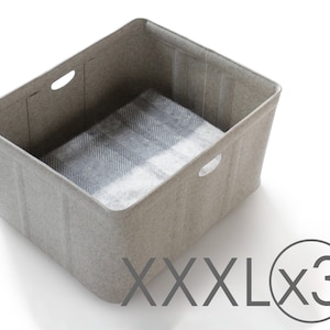 XXXL Size, Set of 3 / Custom-made Felt Storage Basket / Storage Box for a Shelf