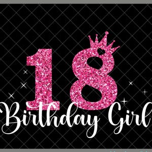 18e verjaardag SVG, 18 jaar oud feestvarken SVG, verjaardagsfeestje decoratie kroon, 18e verjaardag snijden SVG, Cricut, silhouetsnijbestanden