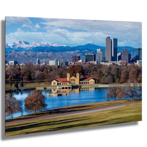 Denver Skyline Morning Cityscape, Downtown Urban Landscape Photography, Colorado Wall Art, Museum of Nature and Science Print