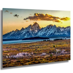 Jackson Lake Sonnenuntergang Grand Teton Wandkunst, Grand Teton Park Arte, Grand Teton Dekor, Grand Teton Nationalpark Wandkunst, Tetons Nationalpark