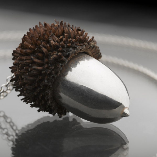 Acorn necklace Silver 925, acorn necklace sterling silver