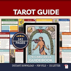 Tarot Guide PDF | Complete Tarot Cheat Sheet |  Digital Guidebook | Major & Minor Arcana Card Meanings