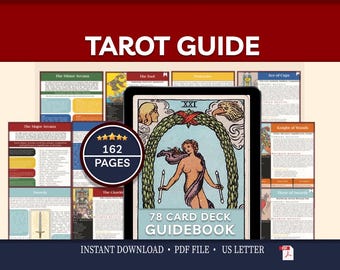 Tarot Guide PDF | Complete Tarot Cheat Sheet |  Digital Guidebook | Major & Minor Arcana Card Meanings