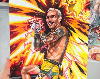 RESERVA: Impresión de póster de Charles Oliveira/Pokemon (11 x 14 pulgadas)