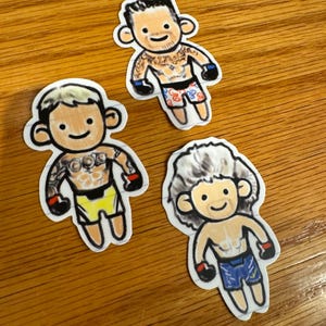 FIGHTER STICKERS pack 1 (Holloway, Oliveira, Rakhmonov)