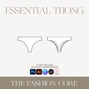 Damtrånga | Trendig modedesign Redigerbar teknisk platt AI CAD (framsida + baksida) för Illustrator, Canva och Procreate