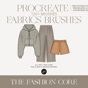 120+ PROCREATE Fabric Brush Pack | Procreate Fashion Design Fabric brushes | Instant Digital product