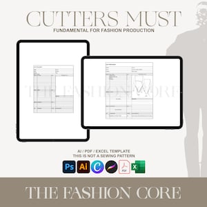 Fashion Cutters Must Template: Editable Design Production (Digital Product)