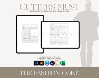 Fashion Cutters Must Template: Editable Design Production (Digital Product)