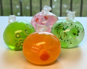 Fruity ASMR Soft Squishy Ball - Cute Handmade Fruit Stress Relief Fidget Toy