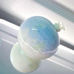 XL Taro Milk Tea Squishy Stress Ball: Handmade Slow-Rise Fidget Toy