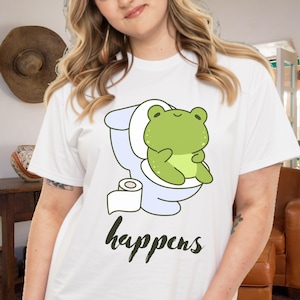 Sarkastisk groda-tröja, unisex rolig toalett-t-shirt, humoristiskt talesätt djurbajsande tee