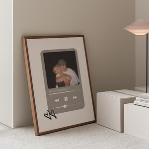 Personalisiertes benutzerdefiniertes Musikplakat Valentinstag Geschenk für Sie