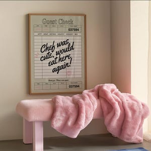 Guest Check Art Green and Pink