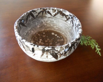 Snow Over Bamboo Terracotta Bowl