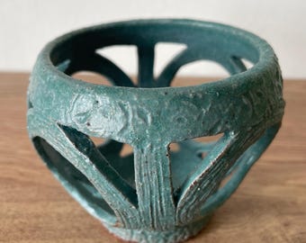 Turquoise Luminary / Candle Holder