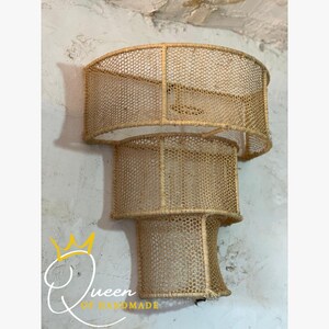Raffia pendant light, Natural Lamp,Raffia Lighting,Woven Raffia Table Lamp,Hanging lamp shade in raffia,Handmade Rattan Chandelier