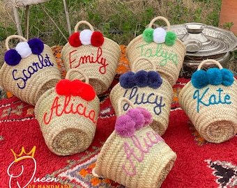 70% Off PERSONALIZED BASKET,bridal shower bags,customized straw bags,custom beach bag,straw tote,embroidered bags