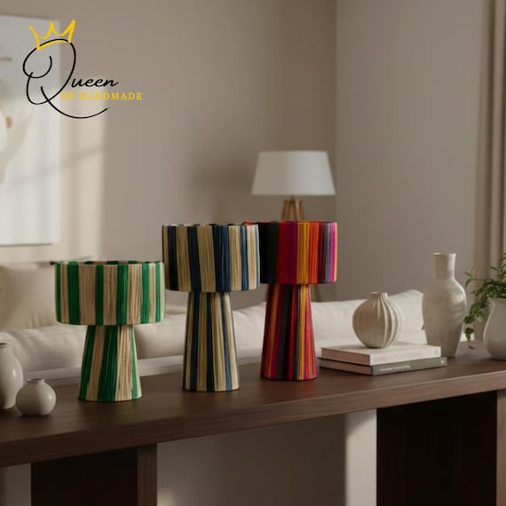 Raffia pendant light , hanging lamp shade in raffia