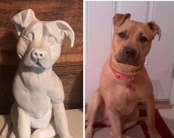 personalized dog statue