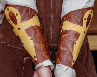 SCA Medieval Renaissance Clothing Leather Bracers Armor Cosplay Medieval Accessories Larp Costume Fantasy Armor