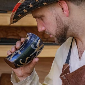 Norse Viking Mug Drinking Buffalo Horn Medieval Ren Faire SCA Cosplay Medieval Accessories Viking Gift