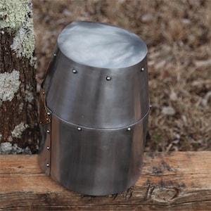 Ren Faire Medieval Decor Knight Helmet Cosplay Larp Costume Crusader Helmet Renaissance Dress Medieval Knight Templar Helmet image 13