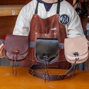 Silas Mittelalter Gürteltasche Leder Accessoire Renaissance Festival Hüfttasche Leder Gürteltasche Beutel Cosplay Mittelalter EDC Beutel