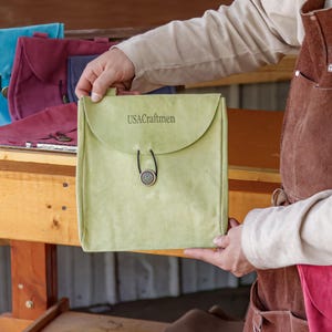 Medieval Accessories Leather Coin Pouch Mini Pouch, Waist Bag & Minimalist Wallet for Renaissance Fair Belt Pouch EDC Gear Organizer Pouch Light Green
