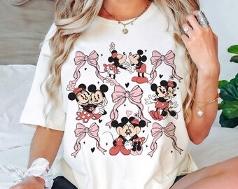 Tee-shirt Mickey et Minnie, chemise Disney, t-shirt Disney, chemise vacances Disney, débardeur Disney, chemises famille Disney, t-shirt Disney pour la Saint-Valentin