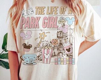 T-shirt Coquette La vie d'une fille du parc Disney Castle, T-shirt rétro pastel meilleur jour de tous les temps, L'endroit le plus heureux de Disney World, T-shirt WDW Girl Trip