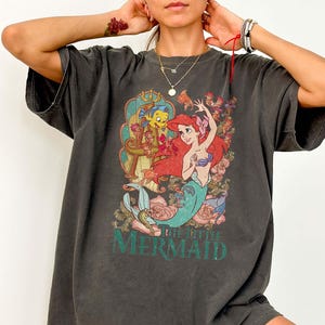 Vintage Ariel The Little Mermaid Comfort Colors Shirt, Vintage Retro Ariel Shirt, Ariel Flounder Shirt, Disney Princess Tee, Little Mermaid