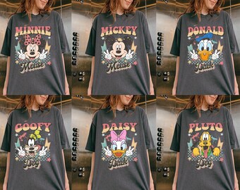Chemise couleurs confort Mickey Mouse, chemise Mickey vintage Mickey et ses amis chemise Mickey Minnie chemise vacances Disney chemise Mickey Disneyland
