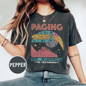 Paging Mr Morrow Comfort Colors Shirt, Disney Space Mountain Shirt, Theme Park Shirt, Disney Family 2025 Trip Shirt, Disney People Mover Tee