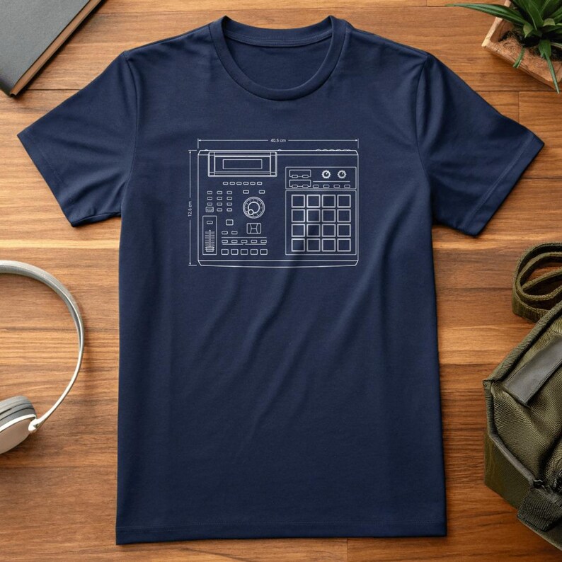 Mpc2000xl Blueprint T-shirt - Music Producer Gift, Beatmaker Present ...