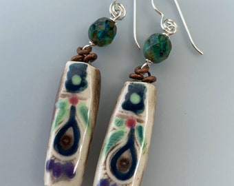 Ceramic Hand Painted Earrings
