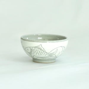Flowing Fins Makgeolli Cup by Master Ham Jeong-Gu | Handcrafted Korean Pottery
