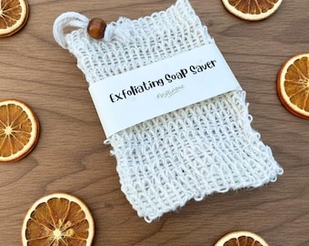Sisal Soap Saver Bag, Zero Waste Exfoliating Soap Pouch, Eco Bath Accessory