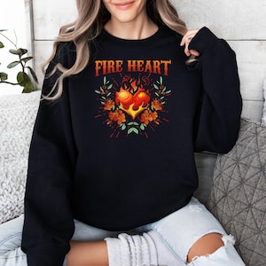 Fireheart Sweatshirt, Throne of Glass Sweatshirt, Fireheart Queen Aelin Hoodie, Fireheart Shirt, Aelin Galathynius Sweatshirt