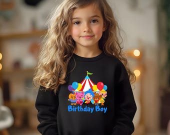 Plim Plim Kids Sweatshirt, Carnival Birthday Sweatshirt, Birthday Boy Shirt, Matching Circus Birthday Hoodie, Carnival Circus Birthday Gift