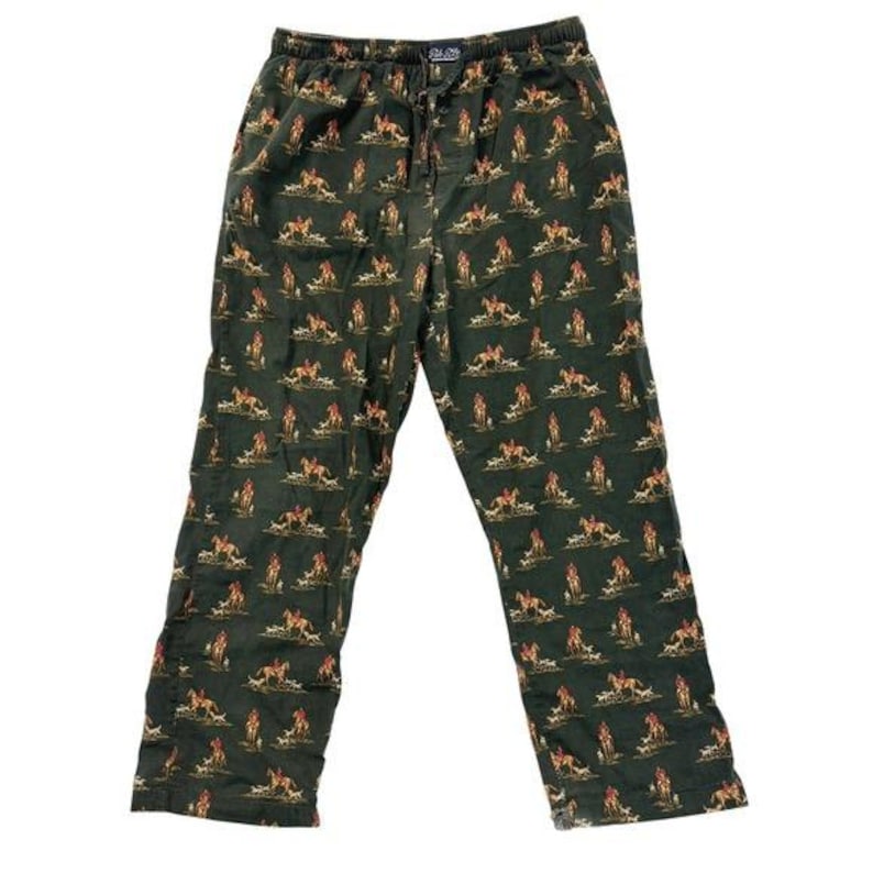 Polo Ralph Lauren Hunter & Dog Print Flannel Pajama Pants Equestrian Sleepwear image 7