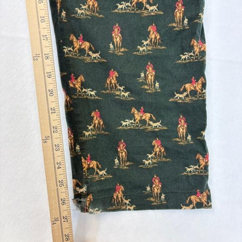 Polo Ralph Lauren Hunter & Dog Print Flannel Pajama Pants Equestrian Sleepwear image 5