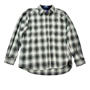 VTG Pendleton Mens XL Pure Virgin Wool Plaid Button Up Flannel Shirt Lumberjack image 1