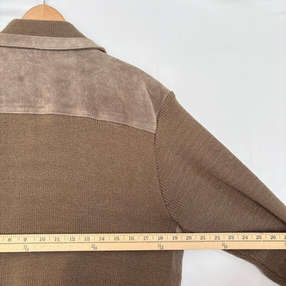 VTG Mister Marr Suede Knit Bomber Jacket L Brown Leather Desert Revival Cowgirl View 6