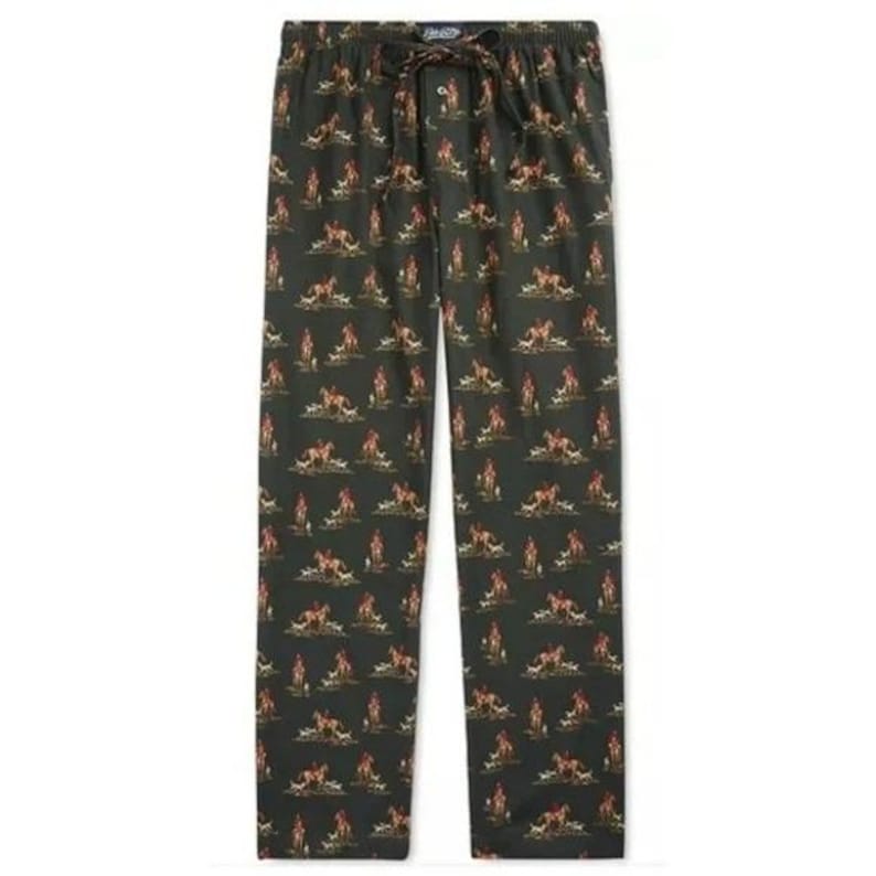 Polo Ralph Lauren Hunter & Dog Print Flannel Pajama Pants Equestrian Sleepwear image 1
