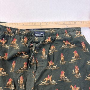 Polo Ralph Lauren Hunter & Dog Print Flannel Pajama Pants Equestrian Sleepwear image 4