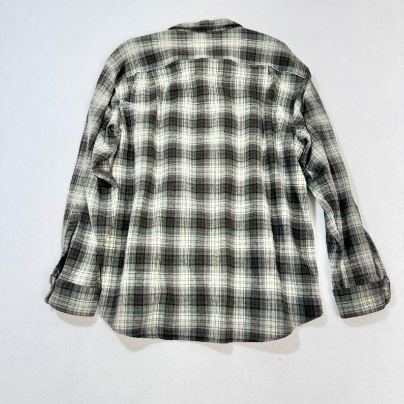 VTG Pendleton Mens XL Pure Virgin Wool Plaid Button Up Flannel Shirt Lumberjack image 3
