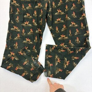 Polo Ralph Lauren Hunter & Dog Print Flannel Pajama Pants Equestrian Sleepwear image 3